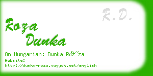 roza dunka business card